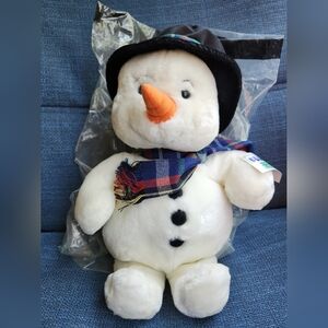 Mary Meyer Vintage 1998 Bluster Snowman Plush The Rouse Company NWT Orig…